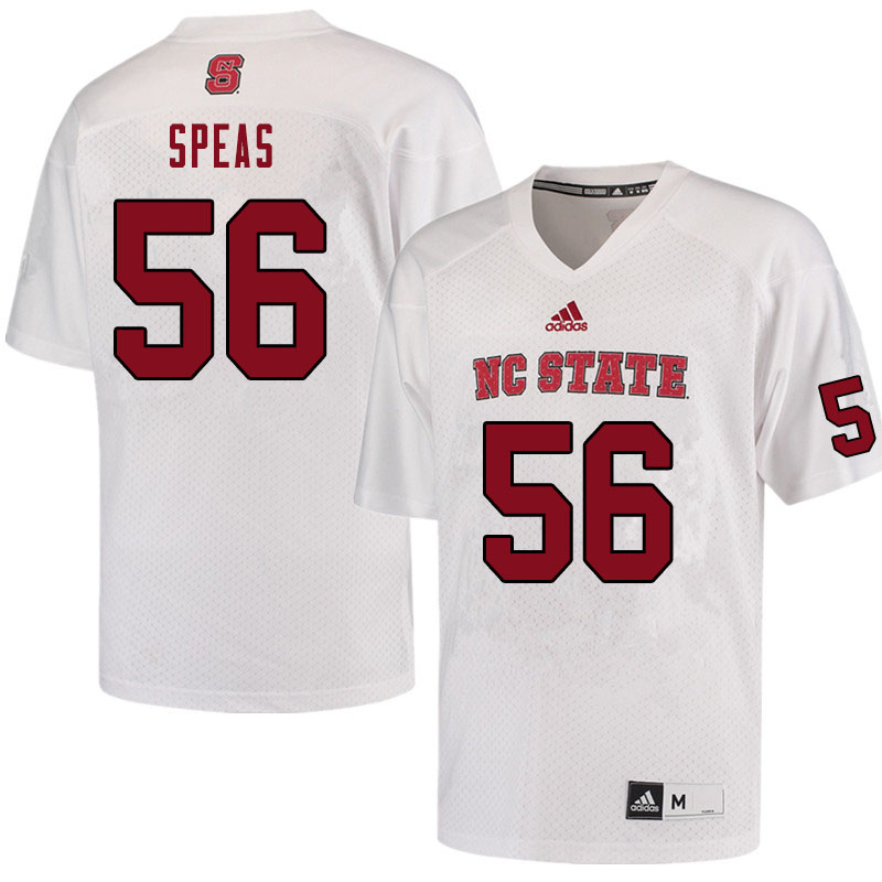 Men #56 Bryson Speas NC State Wolfpack College Football Jerseys Sale-White - Click Image to Close